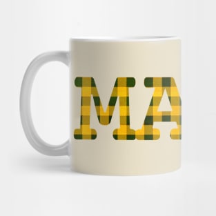 Mama Yellow Plaid Mug